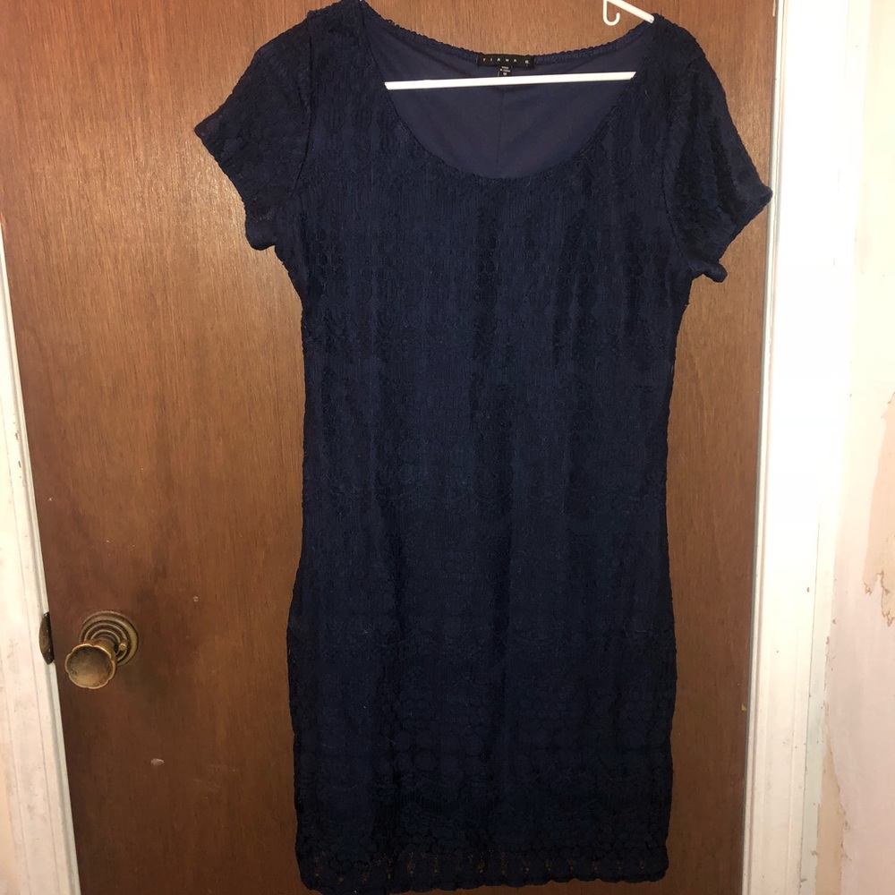 Navy lace dress